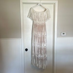 Vici Ivory Lace Maxi Dress - “Our Together is Forever”
